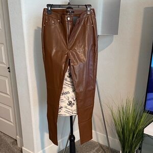 7 for all mankind Brown Pleather Women Jeans